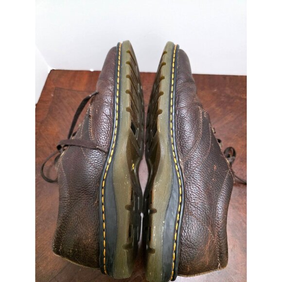 Dr. Martens Brown Leather Lace-Up Shoes Men's Size 12 Durable Casual Style - Picture 5 of 11